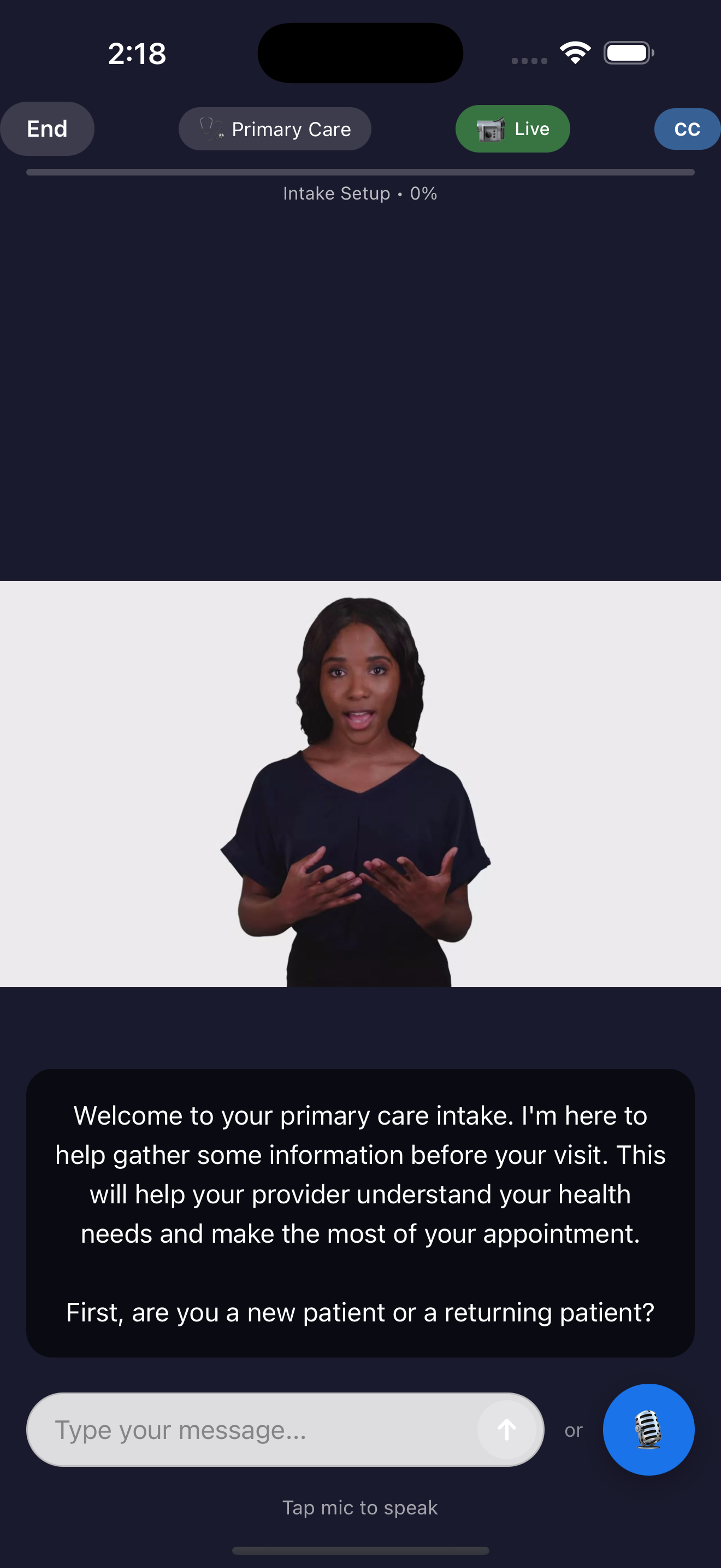 Docatar — AI avatar in live video mode